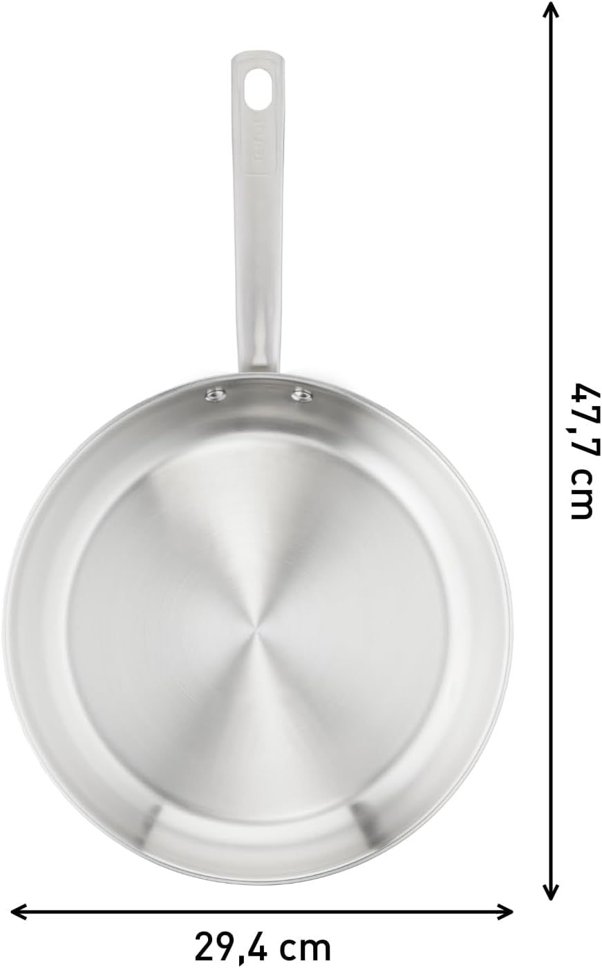 Sartén TEFAL VIRTUOSO 28 cm, Sartén Acero Inoxidable, Inducción Ollas y Sartenes Naty Shop