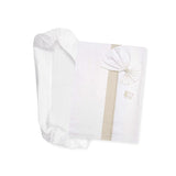 Juego de Sábanas para Capazo Blanco y Rosa, 1 Sábana Bajera, 1 Sábana Encimera con Bordado de Cinta Aida y 1 Funda de Almohada, 100% Algodón, Made in Italy Naty Shop Taupe Quilts & Quilts