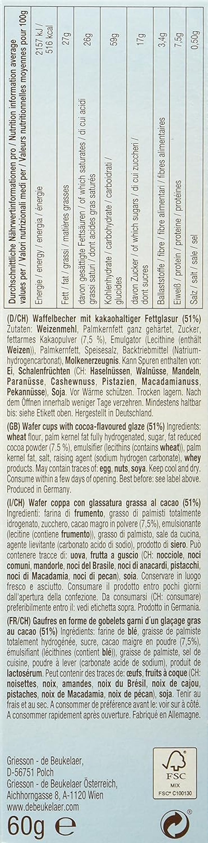 Debeukelaer Decor on Ice - Paquetes de gofres, paquete de 12 (12 x 60 g)