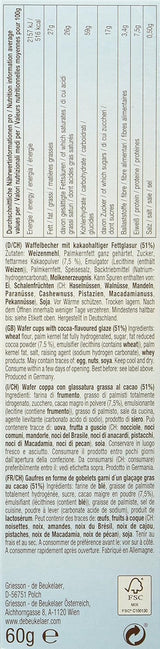 Debeukelaer Decor on Ice - Paquetes de gofres, paquete de 12 (12 x 60 g)