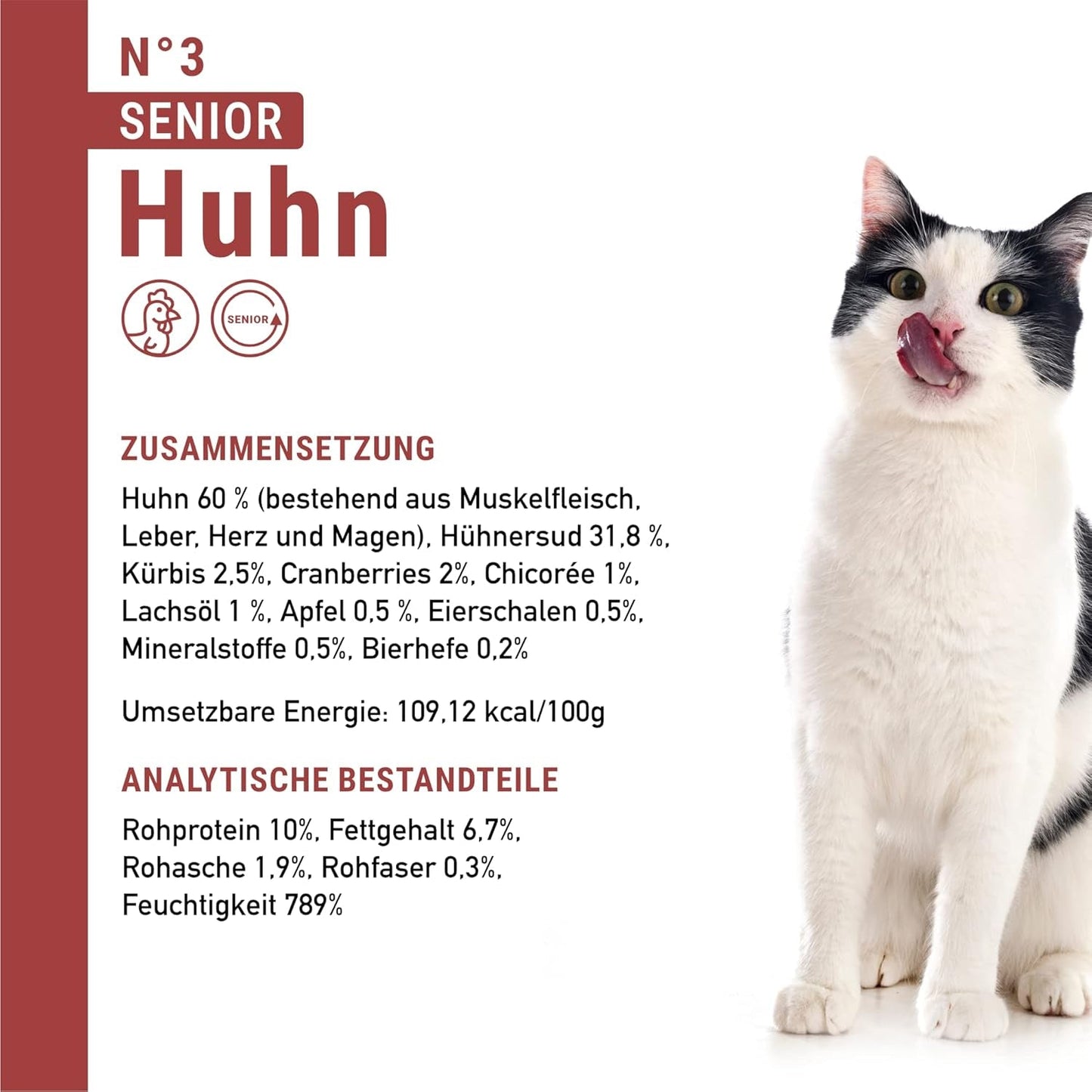 catz finefood Senior Collection Katzenfutter nass - Premium Nassfutter für Ihre Senior Katze - getreidefrei, ohne Zucker, hoher Fleischanteil, Vitamine & Mineralien (6 dosis de 200 g)