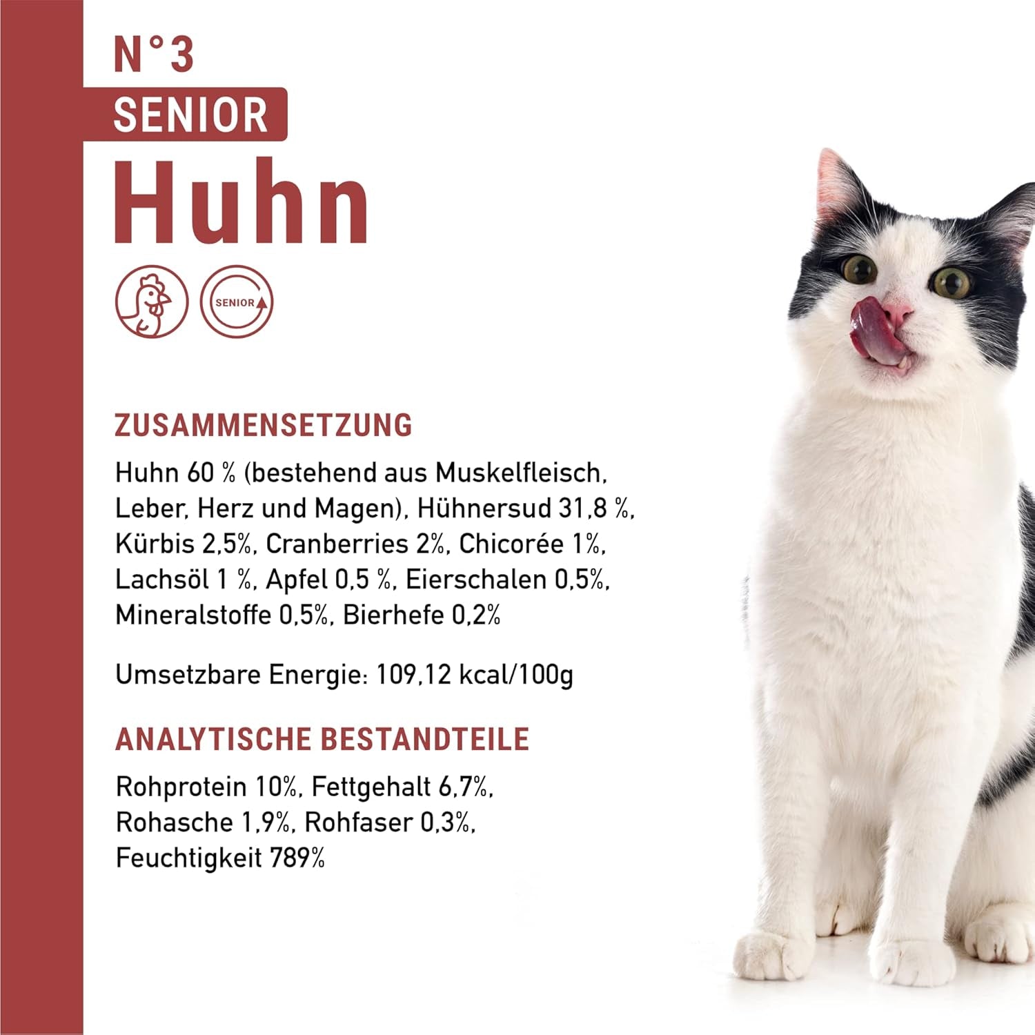 catz finefood Senior Collection Katzenfutter nass - Premium Nassfutter für Ihre Senior Katze - getreidefrei, ohne Zucker, hoher Fleischanteil, Vitamine & Mineralien (6 dosis de 200 g)
