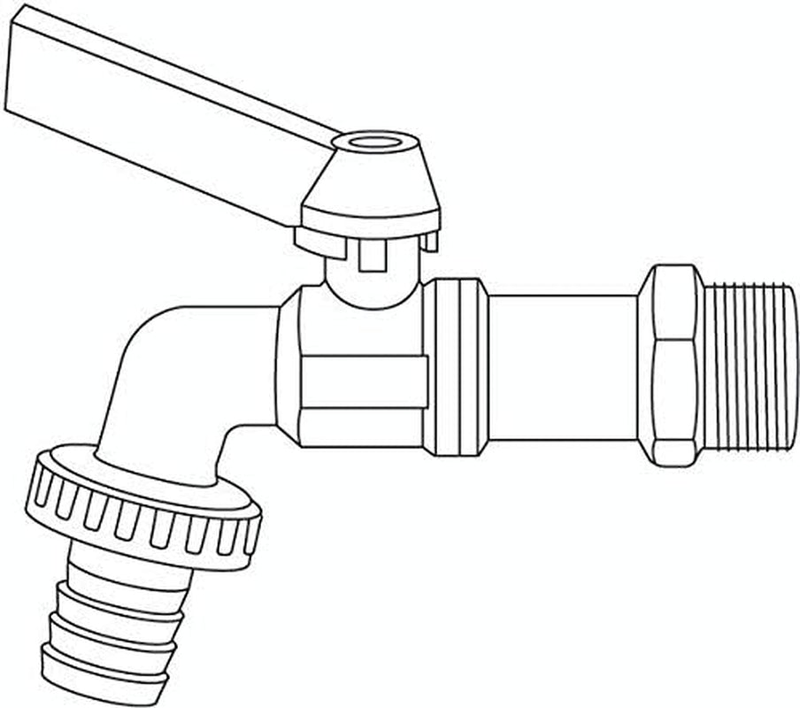 Válvula de bola Gardena: válvula para interior y exterior, rosca de 33,3 mm (G 1 pulgada), para mangueras de 19 mm (3/4 pulgada) (7333-20)