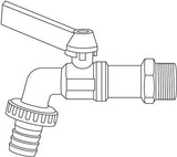 Válvula de bola Gardena: válvula para interior y exterior, rosca de 33,3 mm (G 1 pulgada), para mangueras de 19 mm (3/4 pulgada) (7333-20)