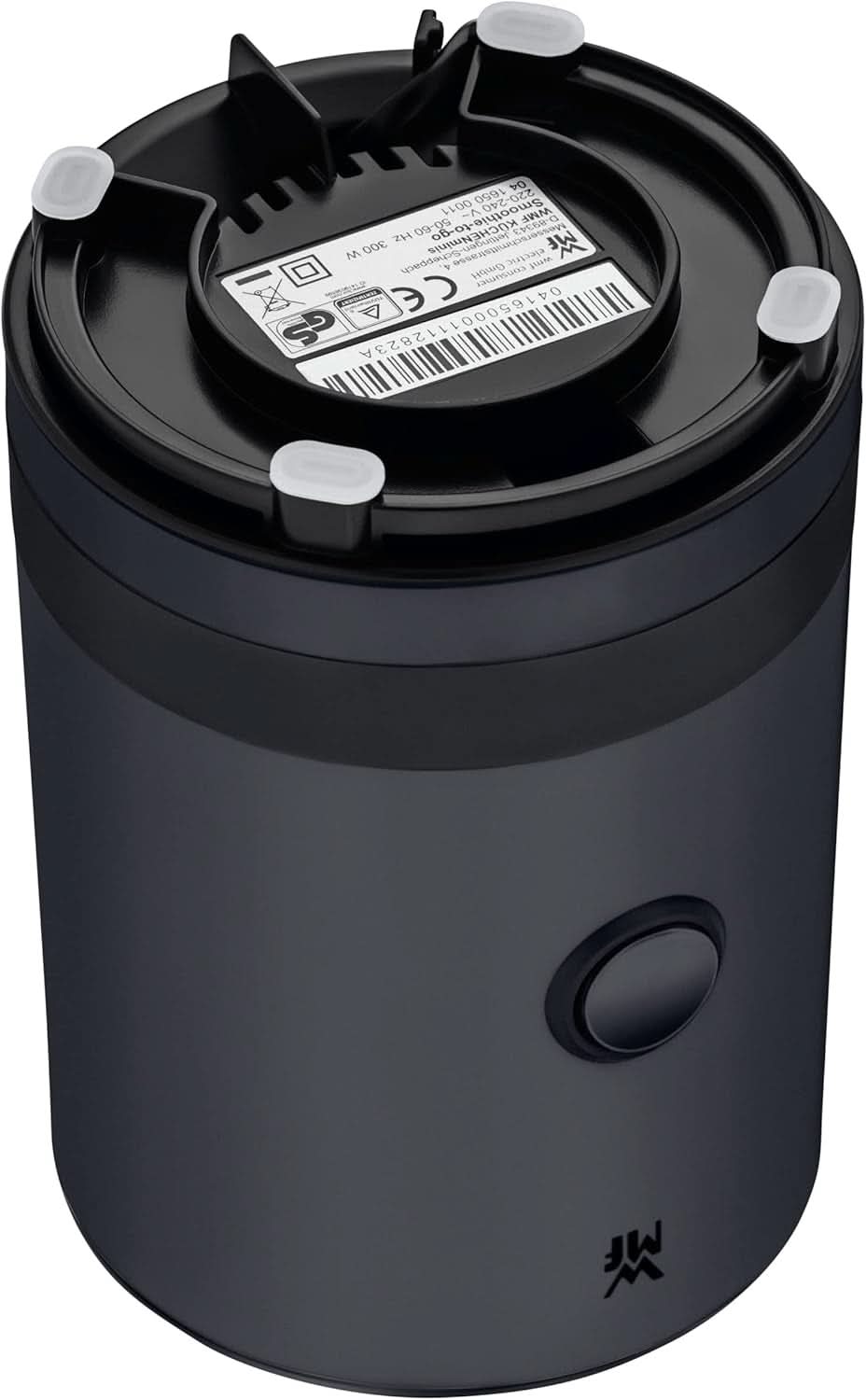 WMF Küchenminis Smoothie-To-Go, Mini batidora con base Mit Zwei Mix-/Trinkbehältern 0,6 L, Batidora Hochleistungsmixer 300 W, Edelstahl Matt, Schwarz Kitchen Naty Shop