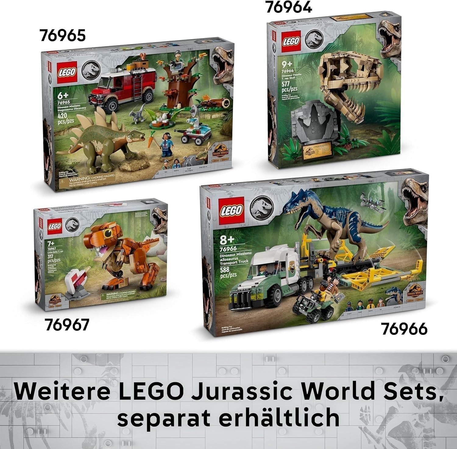 LEGO Jurassic World Dinosaur Fossils: Modelo de Calavera de Triceratops, juguete de dinosaurio para niños y niñas a partir de 9 años, regalo para niños y fans Jurassic World 76969 Juegos de construcción Besuche den LEGO-Store