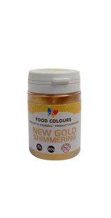 Purpurina comestible efecto metalizado, New Gold Shimmering, 20 gramos Glitter Naty Shop