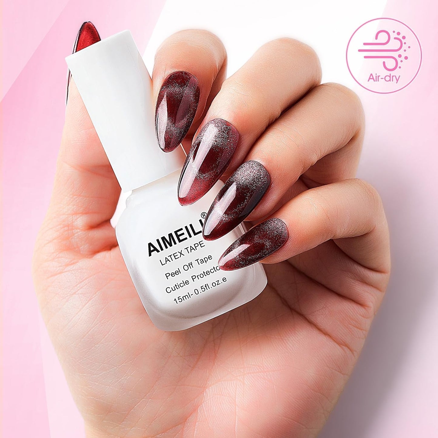 AIMEILI Cinta Despegable De Látex Nagelleck Korrektor Hautschutz Fingerschutz Para Nail Art Palisade Geruchlos Weiß 15Ml