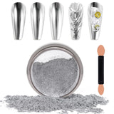Chrome Nagel Pulver Spiegel Effekt Metallic Staub Holographische Glitter Glasierte Maniküre Dekoration Reflektierendes Pigment para DIY Gel Polish Nail Art, Harz Handwerk, Geschenke Für Gold