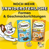 DREAMIES SHAKE UPS Golosinas multivitamínicas para gatos Seafood Festival en sobres en porciones - 55 g (6 sobres)