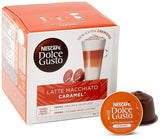 NESCAFÉ Dolce Gusto Café au Lait 96 cápsulas de café y Latte Macchiato Caramel, 48 cápsulas de café