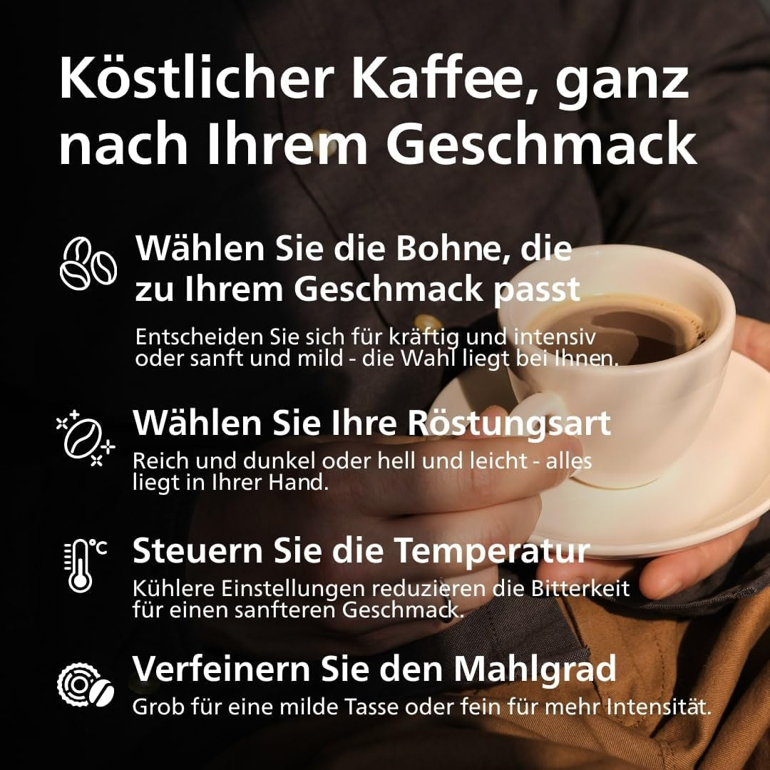 PHILIPS Cafetera espresso automática serie 2200 - 2 especialidades de café, pantalla táctil, espumador de leche clásico, molinillo cerámico, negro mate (EP2220/10)