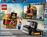 LEGO City Set de Construcción del Camión de Hamburguesas con Coche de Juguete para Niños de 5 Años, Minifigura de Camión de Comida y Accesorios, Regalo Divertido para Niños y Niñas 60404 Juegos de Construcción Besuche den LEGO-Store