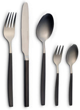 Echtwerk Positano Due-Bronze Cubertería Black Edition, 20 piezas, 4 personas Cocina Naty Shop Plata/Negro
