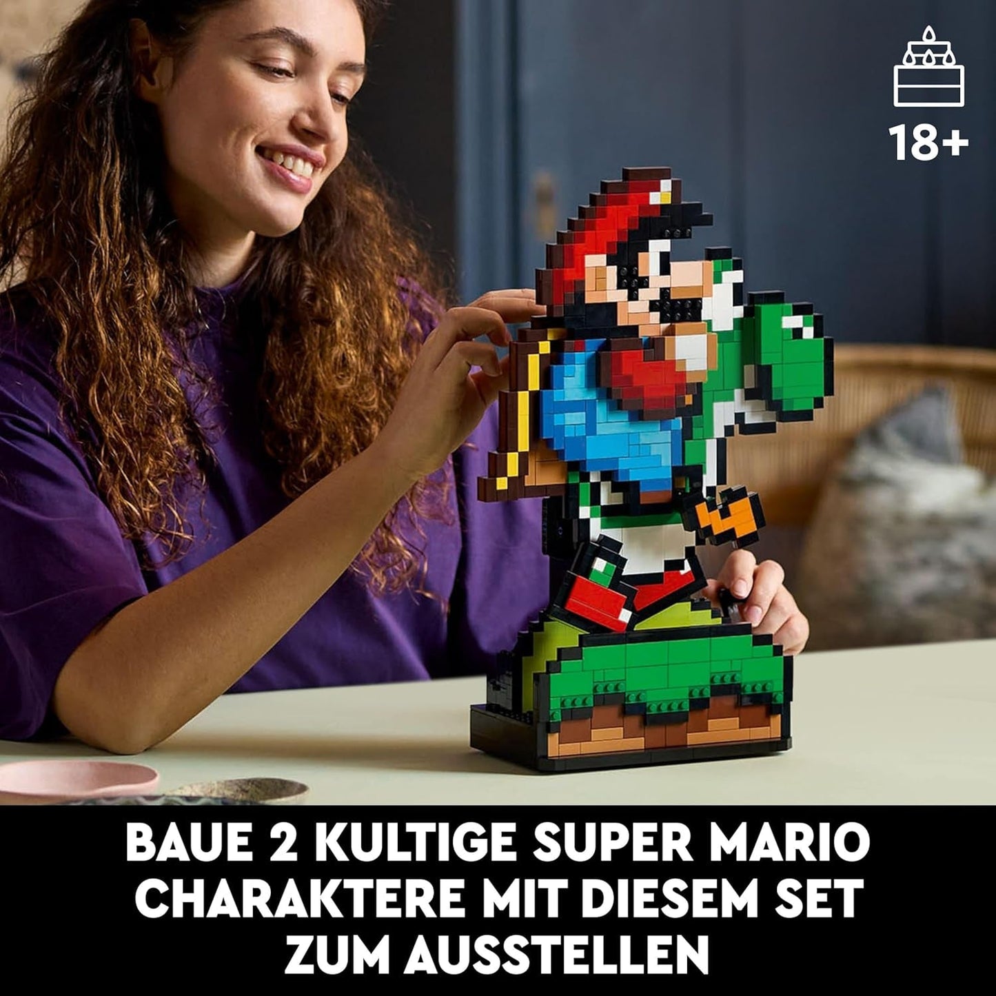 LEGO Super Mario World: Mario & Yoshi Nintendo Collectible Set, figuras de píxeles, construcción y exhibición de modelos, decoración del hogar y coleccionables, kit de modelos y regalo para fanáticos adultos 71438 Juegos de construcción Ver en LEGO-Store