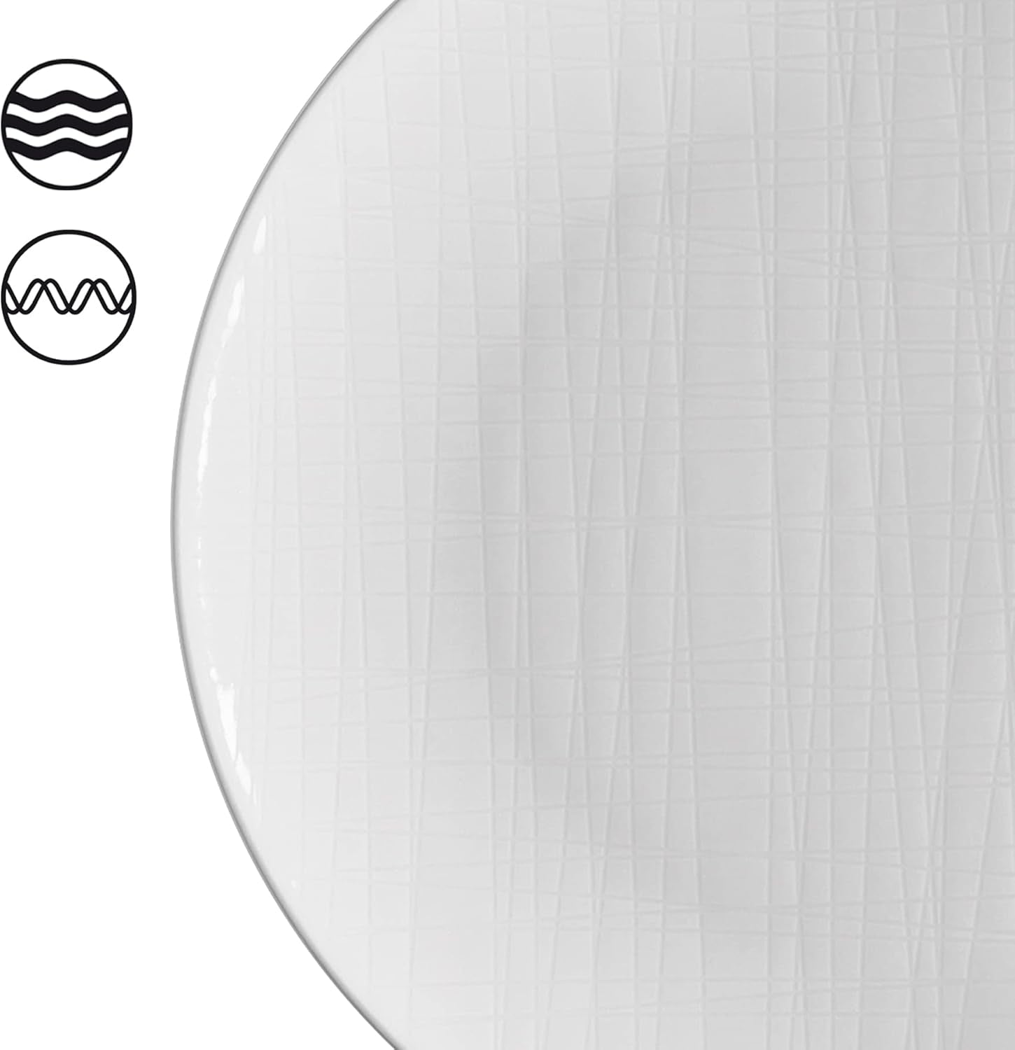 Rosenthal 11770-800001-28370 Juego de malla, 16 piezas, compuesto por 4 platos (profundidad 21 cm, platos 21/27 cm), cuencos de cereales de 14 cm, blanco
