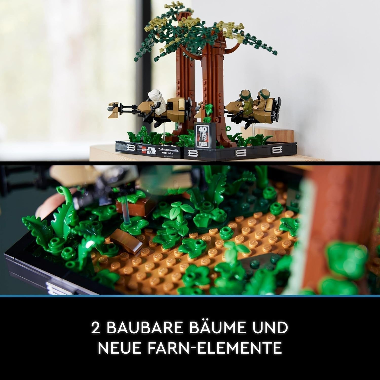 LEGO 75353 Star Wars Persecución en Endor - Set de diorama, El regreso del Jedi con Luke Skywalker, la princesa Leia y el soldado explorador y motos deslizadoras, sets de construcción del 40.º aniversario Consultar en LEGO-Store