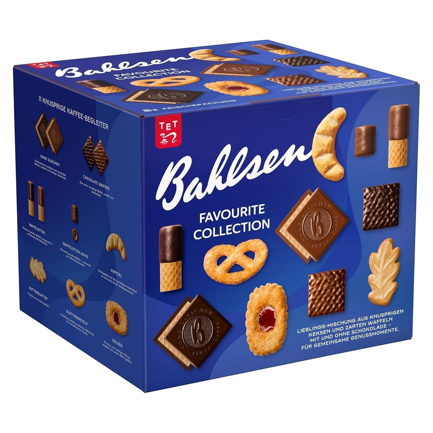Bahlsen Favourite Collection XL 1 paquete de mezcla de masa crujiente y oblea con leche y chocolate negro (8 x 227 g/1816 g)