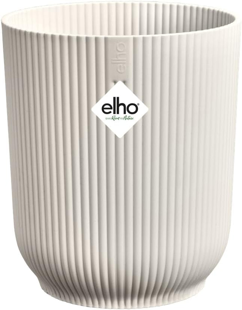 elho Vibes Fold Orchid High 12.5cm - Macetas para orquídeas de interior - Macetas para flores de interior - 100% plástico reciclado - Blanco/Blanco sedoso