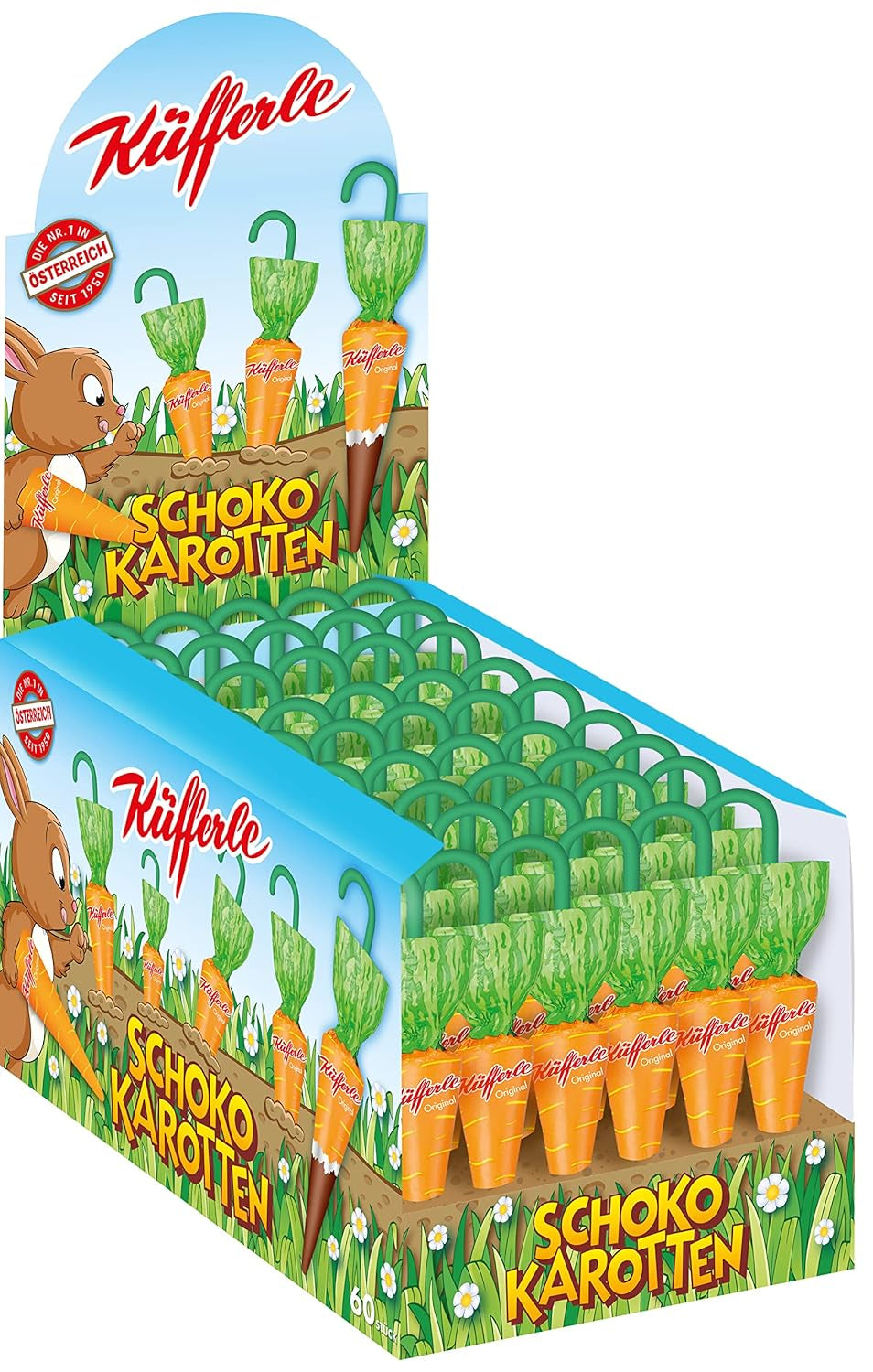 Küfferle, Zanahorias con chocolate original 810 g 60 uds., Chocolate con leche, 1 unidad