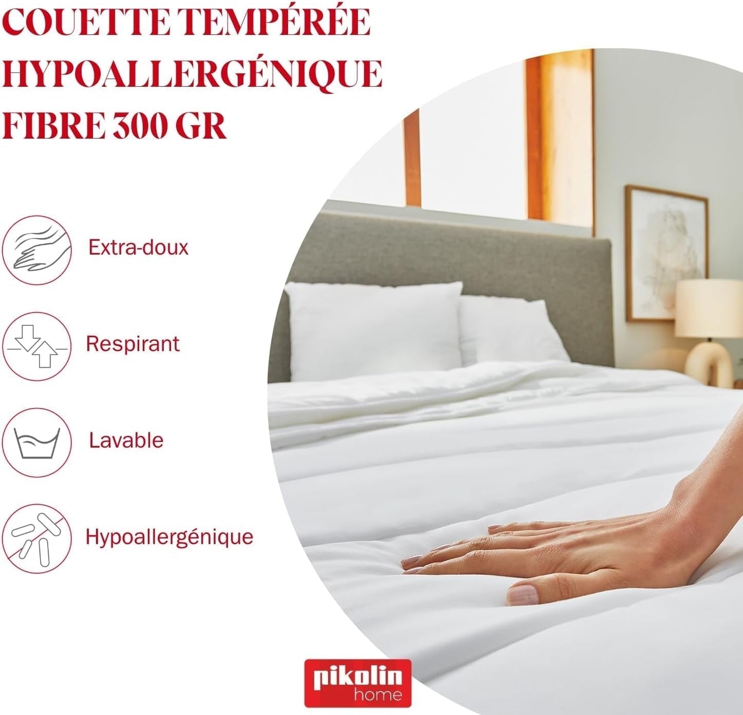 Pikolin Home - Sábana personalizable 100% algodón, transpirable, duradera y resistente Edredones y colchas Naty Shop