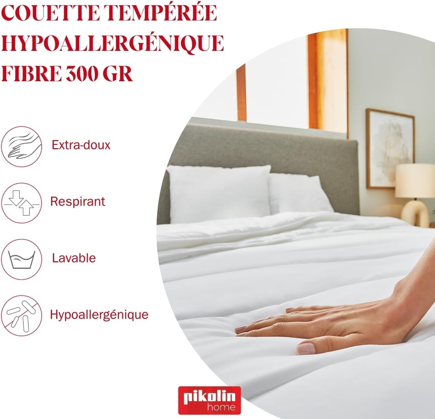 Pikolin Home - Sábana personalizable 100% algodón, transpirable, duradera y resistente Edredones y colchas Naty Shop