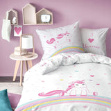 Ropa de cama para niña, Unicornio, Ropa de cama de algodón - infantil Naty Shop Unicornio
