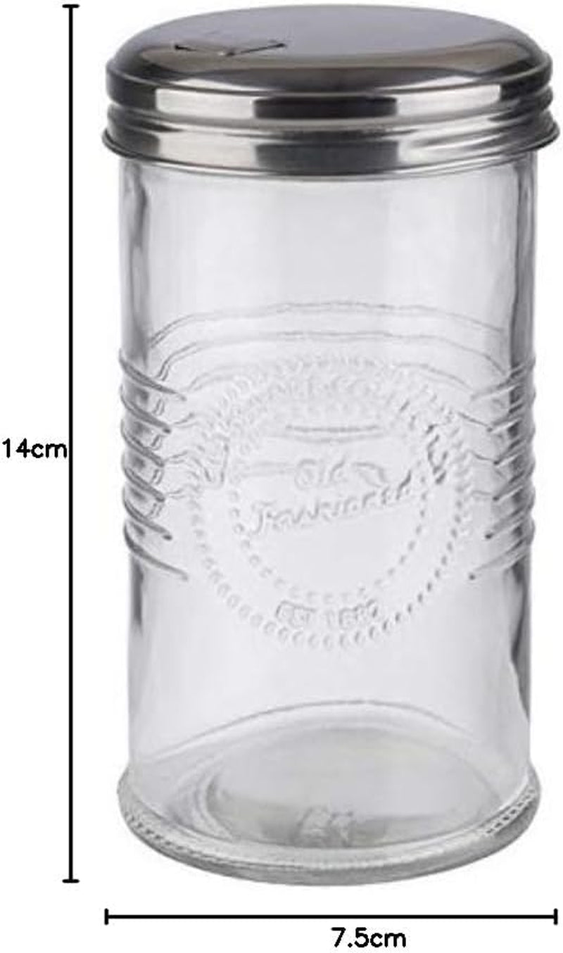 APS 40510 Dispensador de azúcar - OLD FASHIONED, Ø 7,5 cm, A: 14 cm, Vidrio, 0,35 litros, Tapón con rosca de...