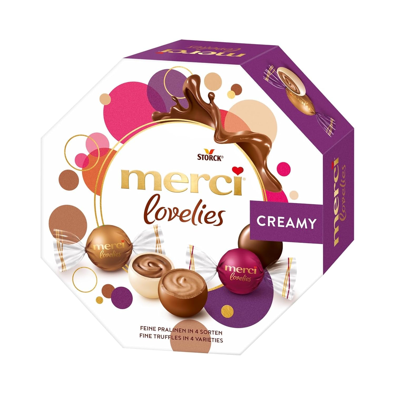Merci Lovelies Creamy – 185 gramos – Mezcla de praliné con Naty Shop Especialidades cremosas rellenas de chocolate