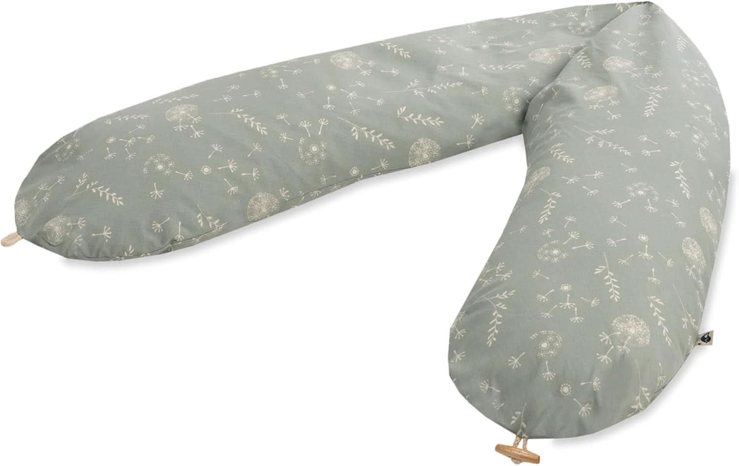 Julius Zöllner Cojín de lactancia ecológico 190 cm, relleno 42 litros Microperlas de Eps, fabricado en Alemania Accesorios Alimentación y Lactancia Bebe Naty Shop Wildflower