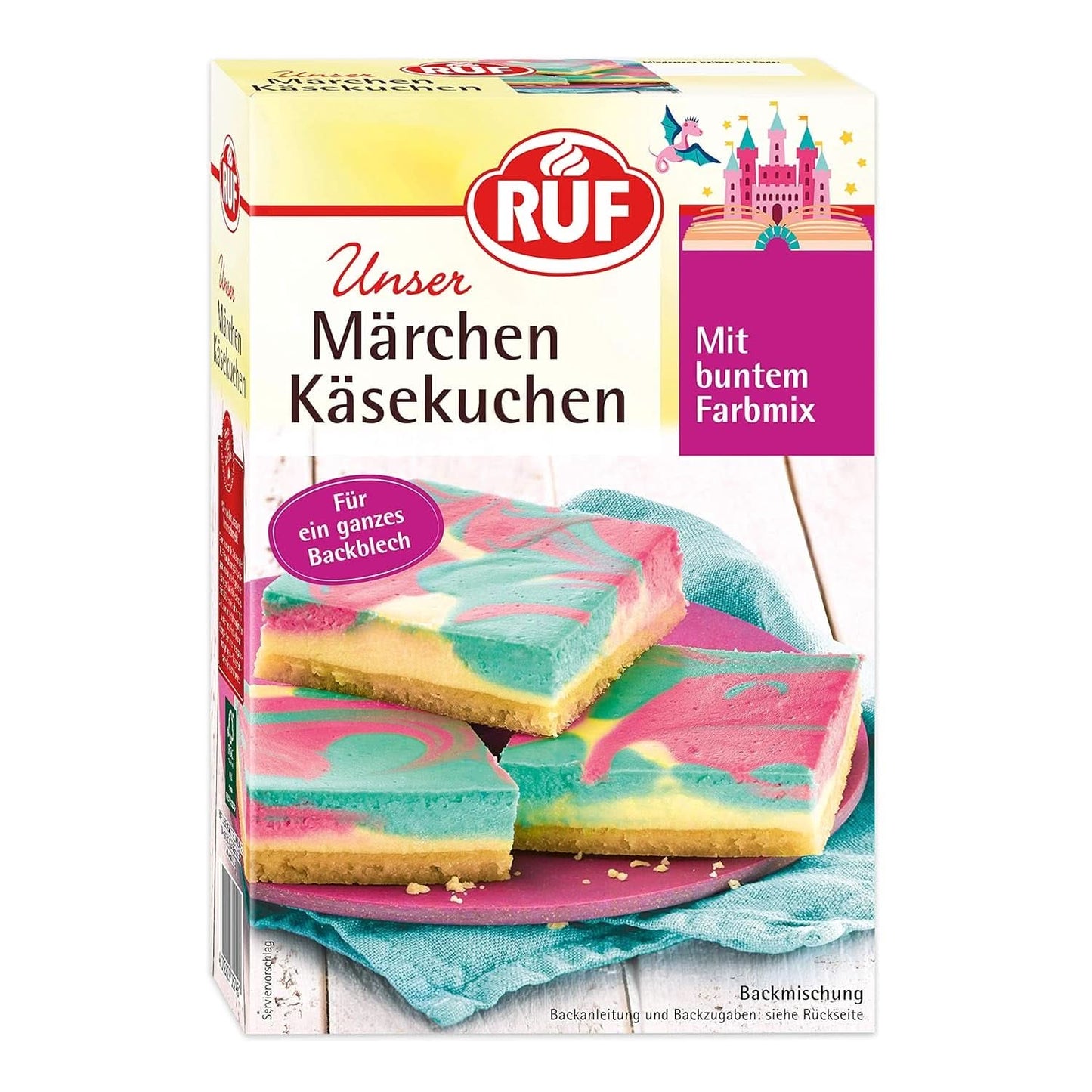 RUF Mezcla para tartas, varios colores Esmaltes y Decoración Naty Shop 770 gramos Tarta de queso de cuento