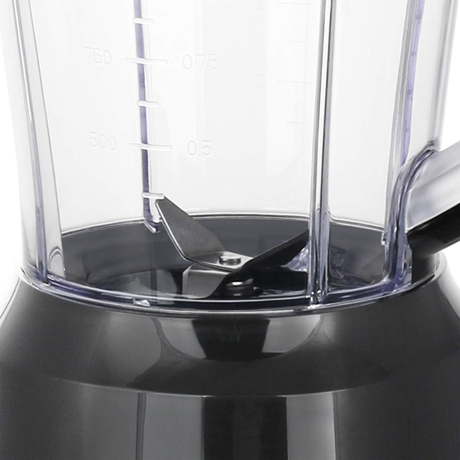 Emerio Batidora con base BPA Frei Crush Ice Función 1,5 L Behälter 2 Geschwindigkeiten + Pulse Funktion Messereinheit Aus Edelstahl Sicherheitsschalter Geschirrspülgeeignet 500 Watt BL-12816.8 Schwarz Bucatarie Naty Shop