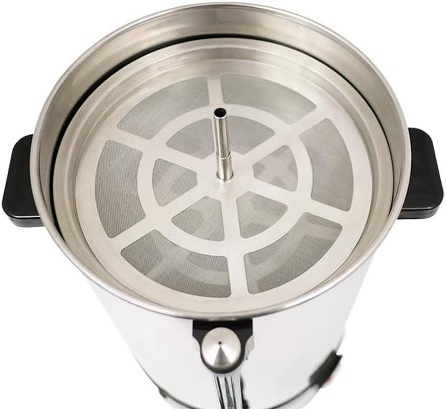 Cafetera espresso Saro con filtro redondo - 6,75 L / 40 tazas - acero inoxidable - función preparar y mantener caliente - grifo de seguridad - mirilla - 1,5 kW - modelo SAROMICA 6005