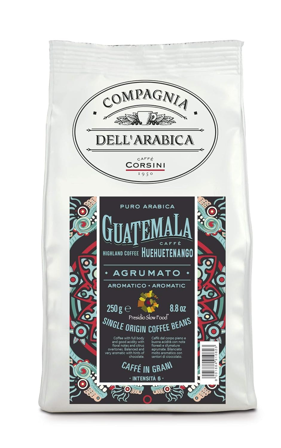 Caffè Corsini - Kaffeebohnen 3x250g Compagnia Dell'Arabica Set Guatemala/Äthiopien/El Salvador, Einzelner Ursprung, total 750g