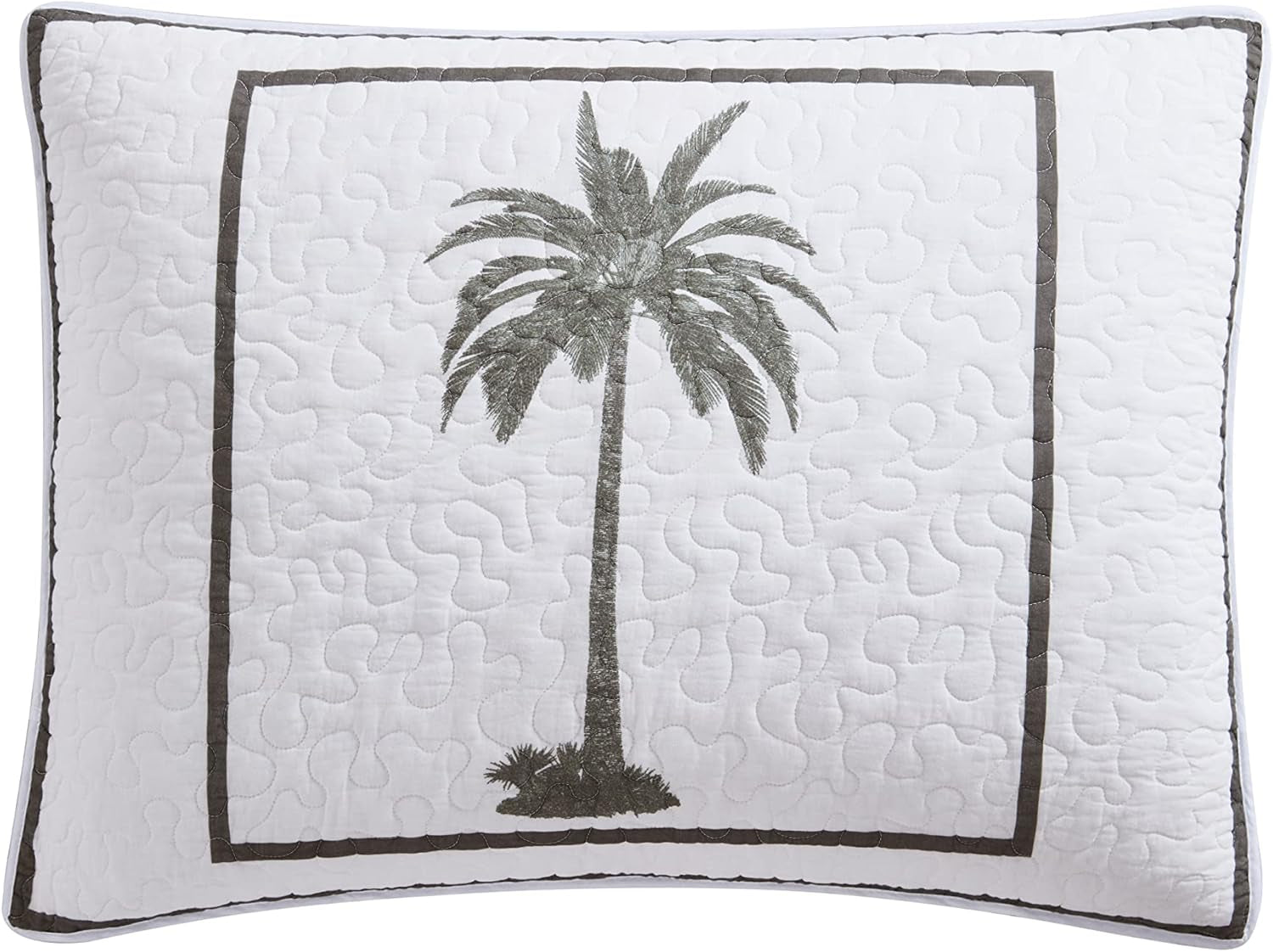 Colección Tommy Bahama Palm Island | Edredón - 100% algodón, reversible, suave y transpirable, prelavado para mayor suavidad, cama king size, gris Edredones y edredones Naty Shop