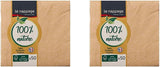 Le Napage 50 servilletas de tela 25 X 25 cm, 3 capas, FSC blanco