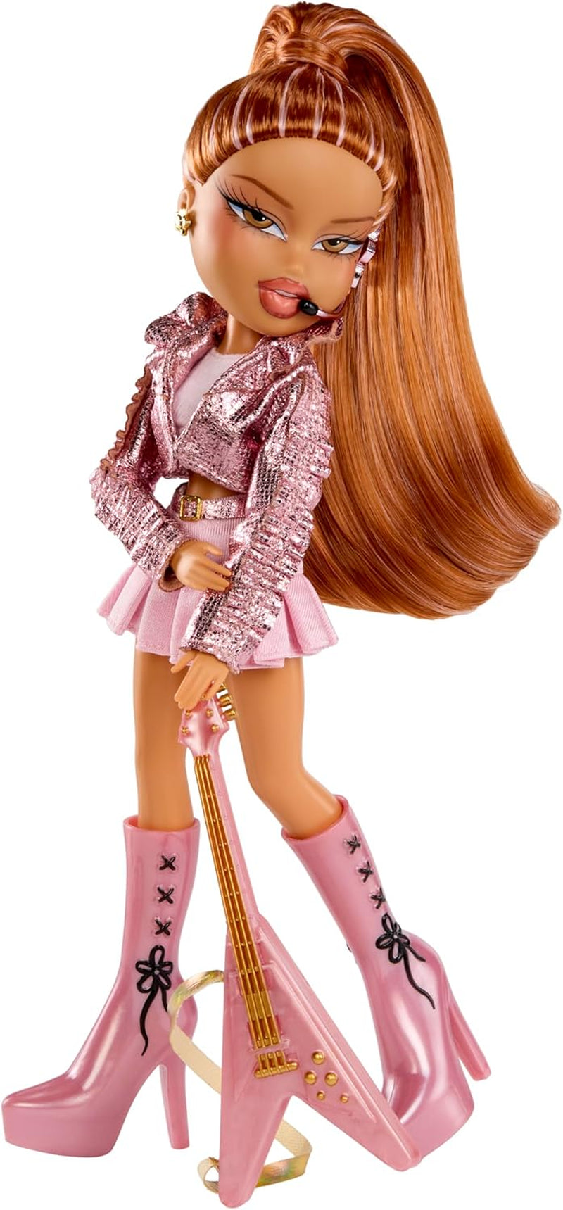 BRATZ Pop Starz Yasmin – Muñeca de moda con amuleto coleccionable, atuendo y accesorios musicales