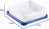 Westmark 4 recipientes para conservar alimentos y congelar, incluida tapa, capacidad: 0,25 l cada uno, apilables, plástico, Trio, color: transparente/azul, 25042270 Cajas para almacenar alimentos Naty Shop