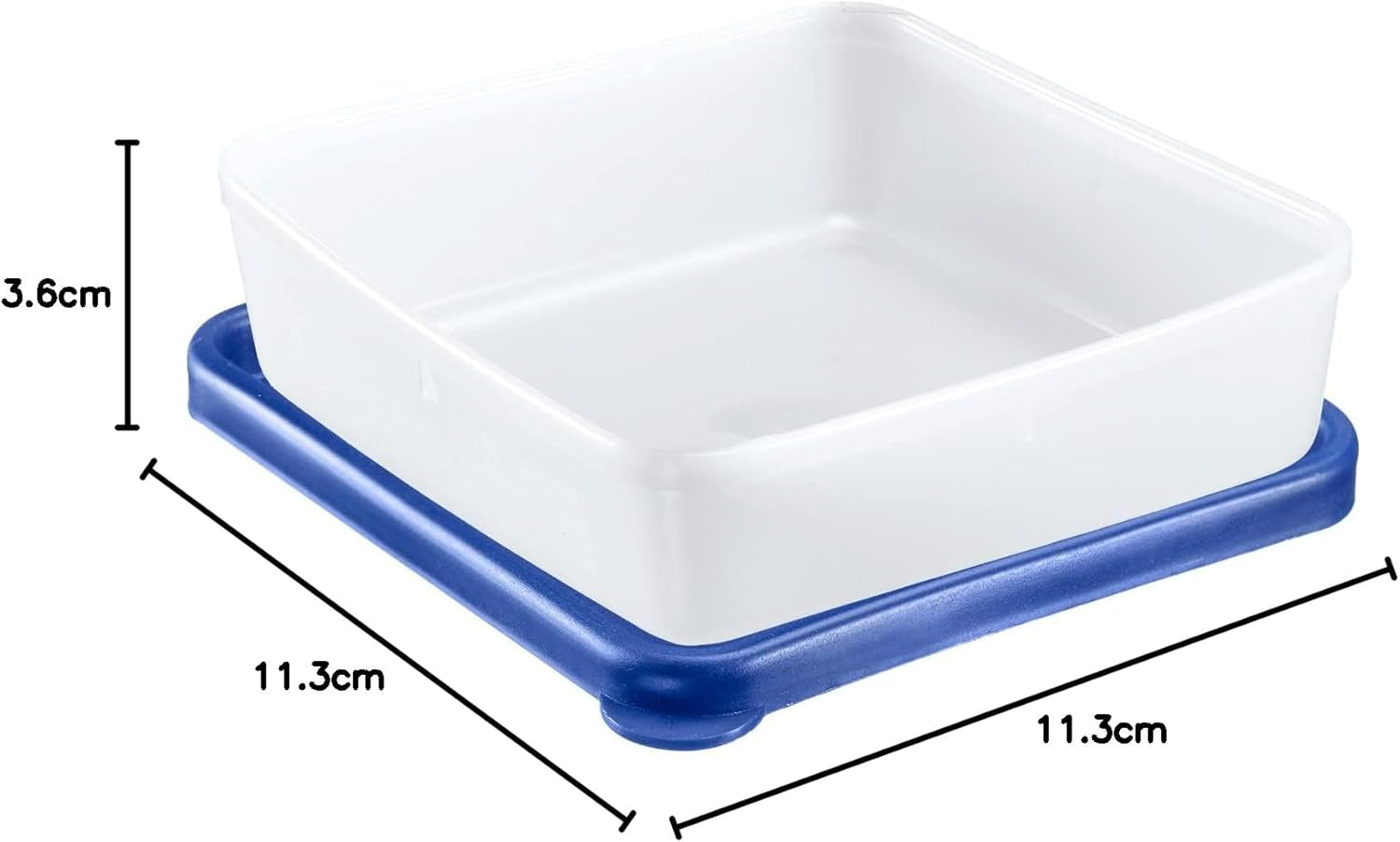 Westmark 4 recipientes para conservar alimentos y congelar, incluida tapa, capacidad: 0,25 l cada uno, apilables, plástico, Trio, color: transparente/azul, 25042270 Cajas para almacenar alimentos Naty Shop
