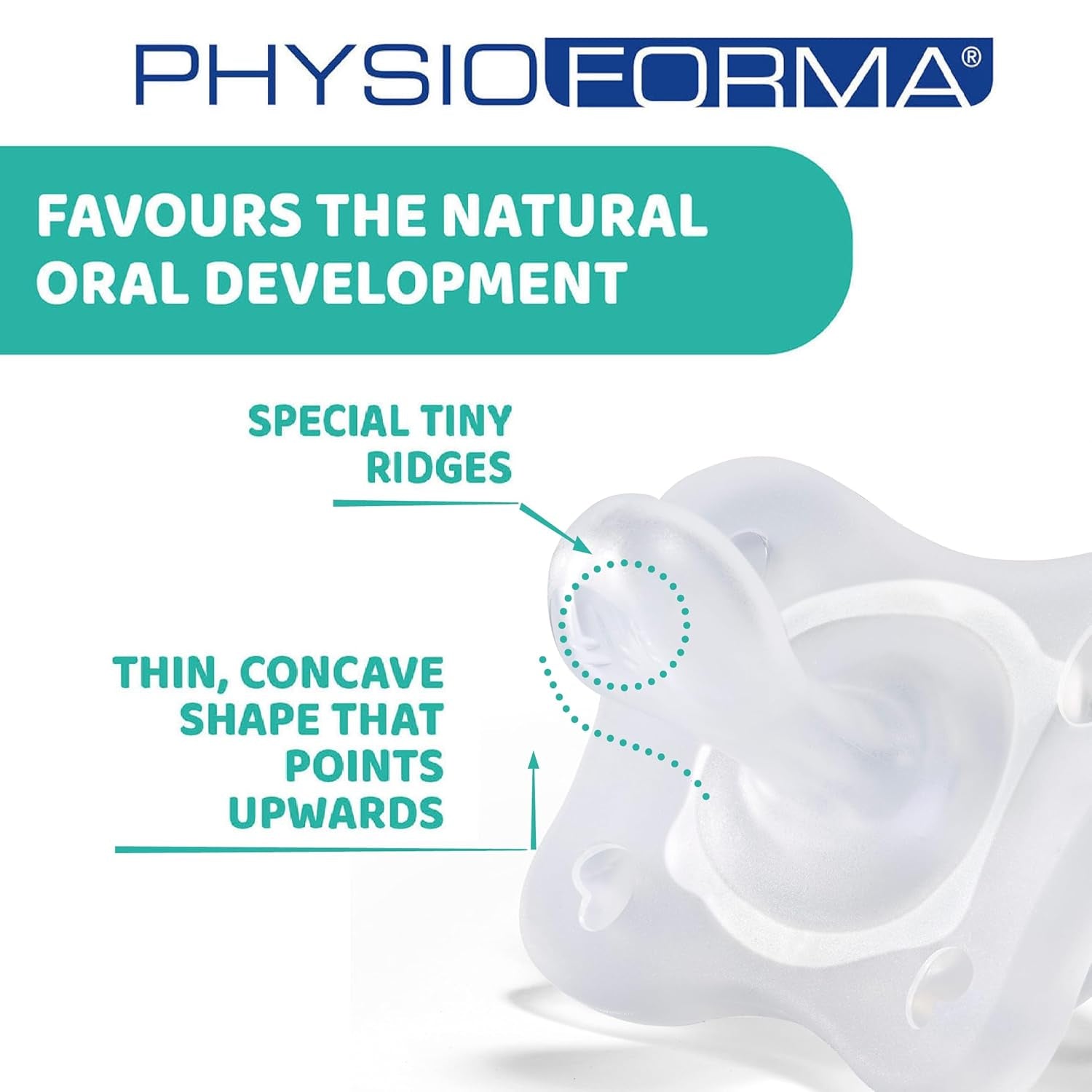 PHYSIOFORMA MINI SUSPENSIÓN SUAVE PURGE, LUMINOSA, 2-6M, 100% SILICONA, 2 PZ.