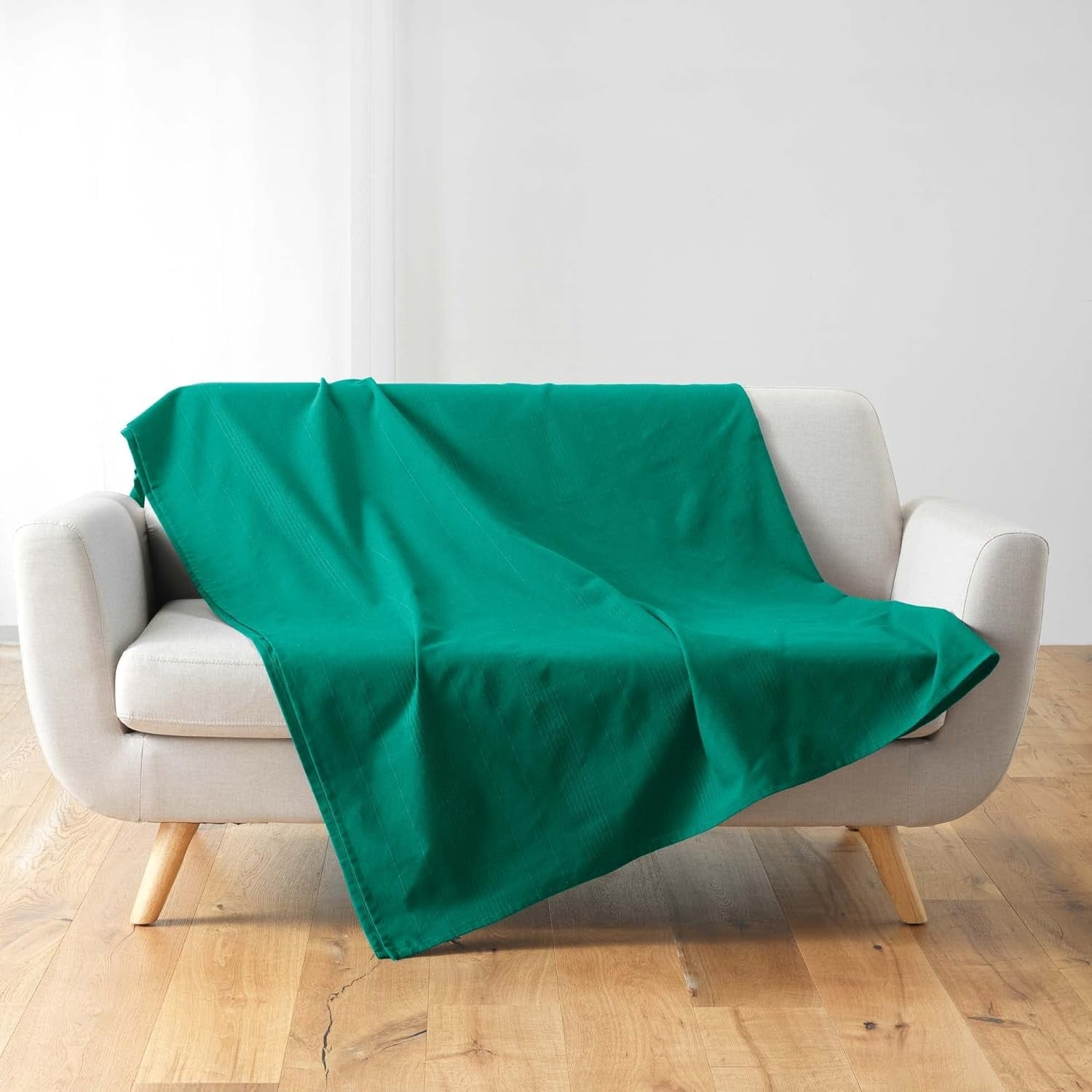 Douceur D'Intérieur, manta (220 x 240 cm) Lucile Curry, polialgodón, camas y mantas unicolor Douceur d'Intérieur verde esmeralda 180 x 220 cm