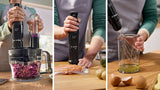 Bosch Stabmixer Ergomaster Serie 4, 1000 Watt, Edelstahl-Mixstab, Zerkleinerer, Mix-/Messbecher, Schwarz Kitchen Naty Shop