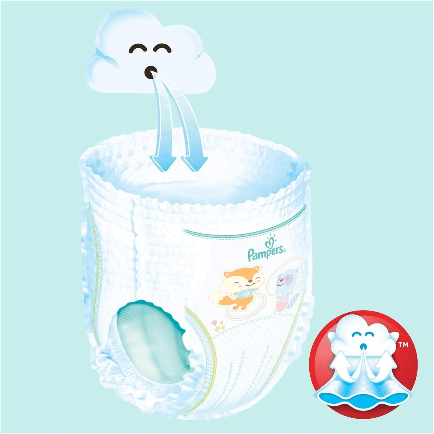 Pampers (versión antigua), bragas, talla 4, 9 kg-15 kg, paquete de tres (1 x 88 pañales)