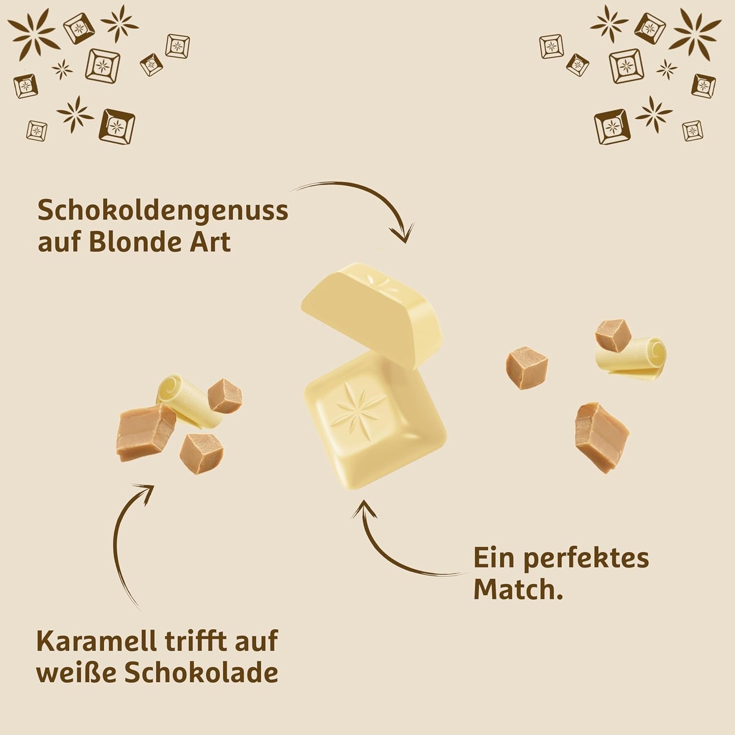Schogetten Blonde Pure I chocolate blanco con caramelo I 100 g I en porciones individuales (paquete de 2)