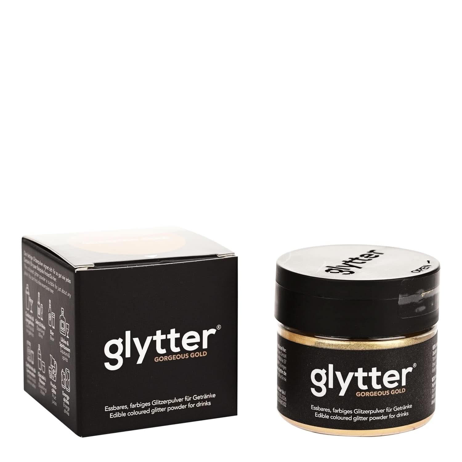 Glytter, Purpurina Comestible para bebidas y líquidos, 10 gramos Glitter Naty Shop