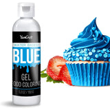 Color alimentario en gel – Color alimentario en gel altamente concentrado para pasteles, hornear, huevos de Pascua, bebidas – Color alimentario sin azúcar para fondant, glaseado, limo, decoración de pasteles (terciopelo rojo, 150 g)