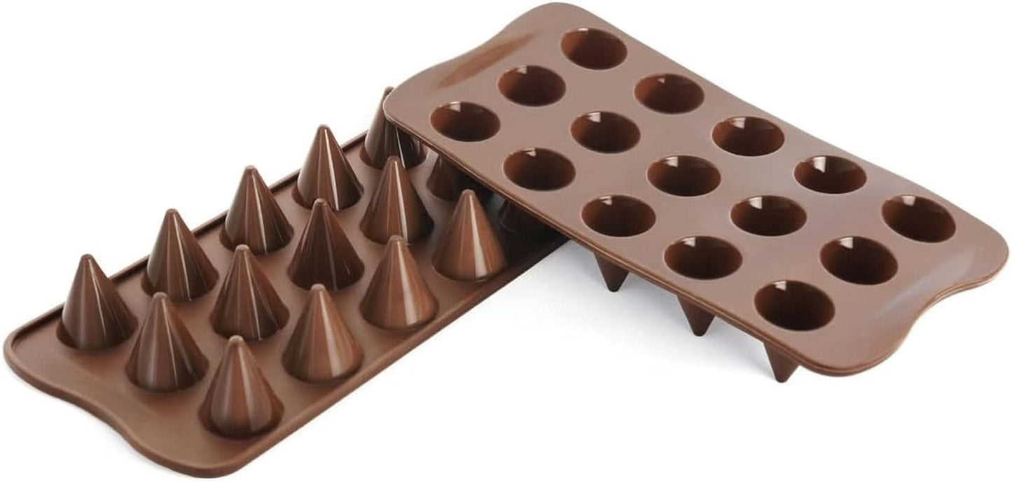 Silikomart Cono Forma Praliné de Silicona Ø 2,6 x H 2,8 cm, 7,5 ml, 15 cavidades (SCG20) Cocina Naty Shop
