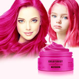 COLAYERIST Tinte temporal negro lavable para el cabello, cera para tinte para el cabello para hombres y mujeres, máscara para el cabello para fiestas o cosplay, productos para teñir el cabello sin desorden, tinte para el cabello Naty Shop Pink