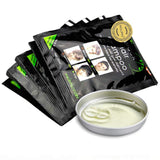 Natural Ingredients Champú instantáneo para tinte de cabello negro, tinte para cabello negro semipermanente, fácil de usar, de larga duración, ingredientes naturales (10 piezas, negro) Naty Shop Hair Dye