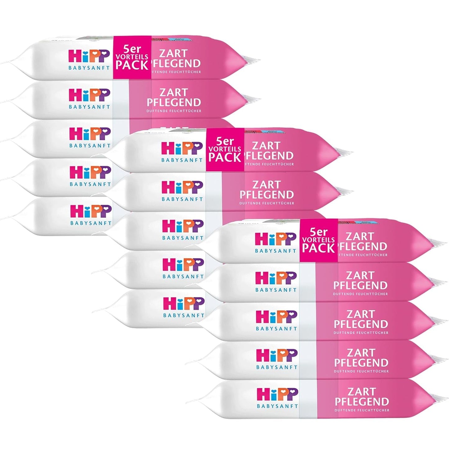 HiPP Babysanft Delicates Toallitas húmedas para bebés 720 piezas (3 x 240) con extracto de almendras orgánico, extra respetuosas con la piel para una limpieza suave de la piel sensible de los bebés